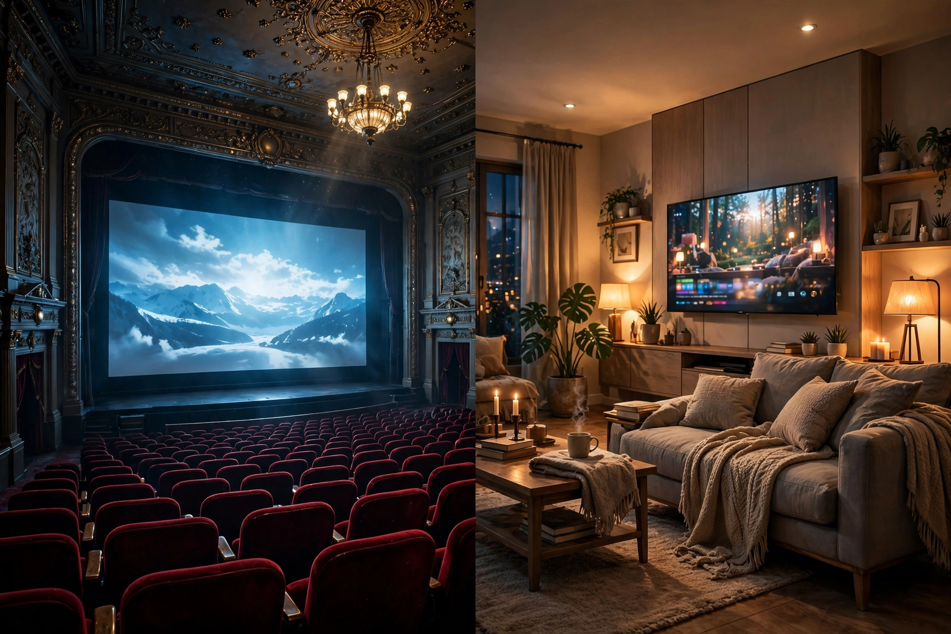 Cinema theater versus streaming at home