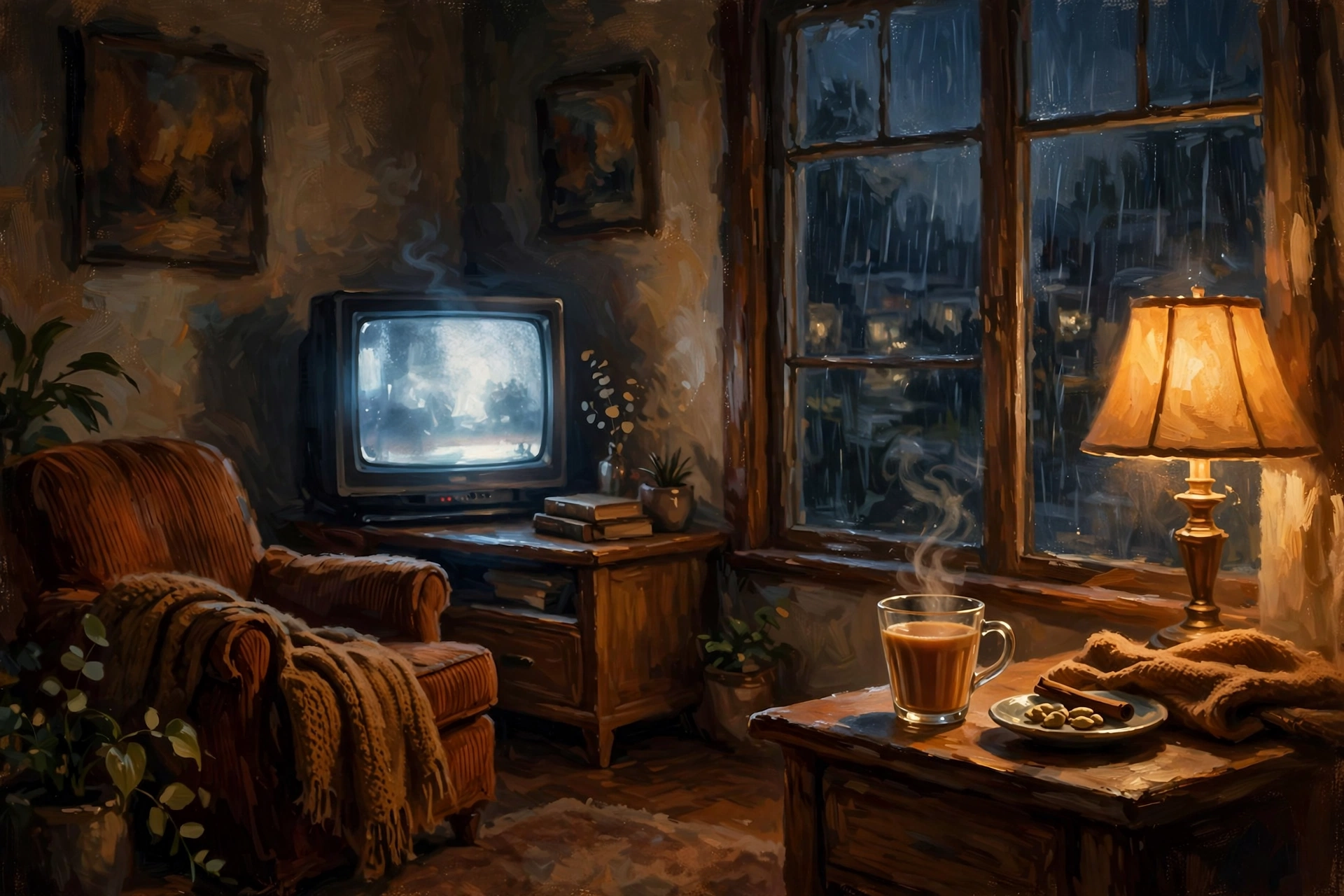 6 Pakistani Dramas to Watch in October 2026 1 Cozy living room with television glowing, cinematic illustration of a Pakistani drama night